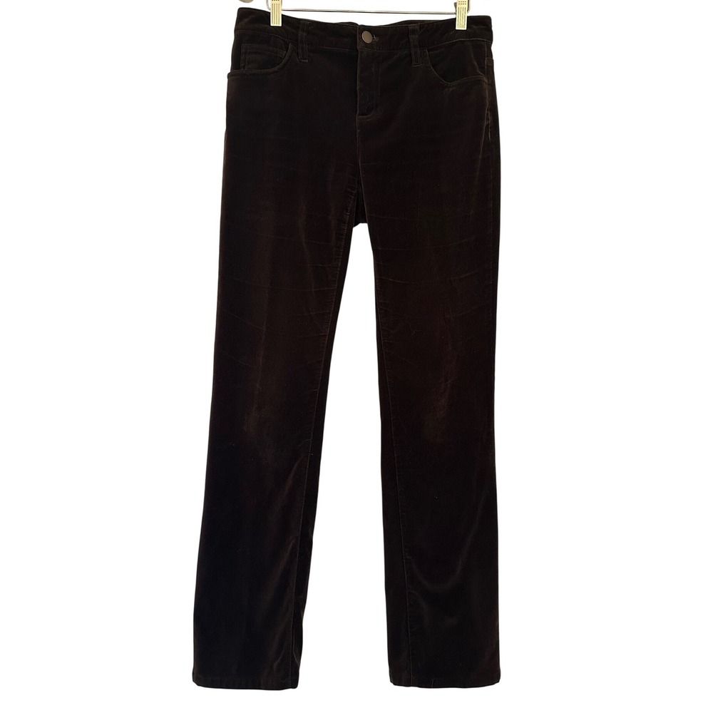 Lauren Ralph Lauren Womens Brown Velvet Straight Leg Pants Sz 4 90s Prep Classic